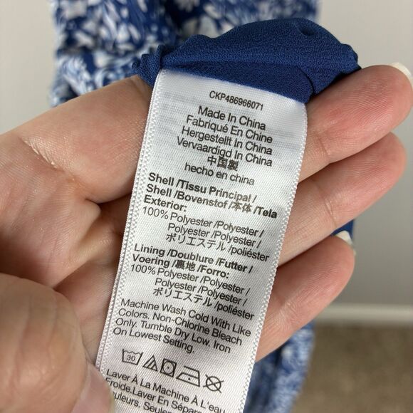 Madewell Smocked Halter Midi Dress Blue Floral Sz 6 NWT Romantic Feminine - Picture 8 of 10